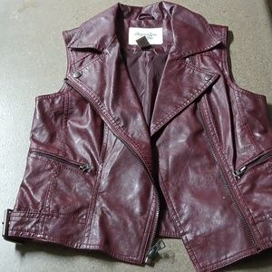 American Rag size small faux leather vest